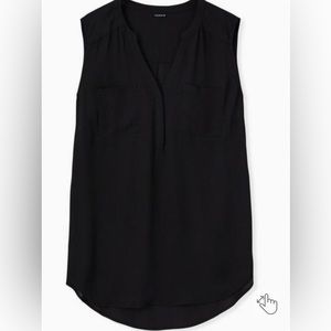 Torrid Harper Georgette Sleeveless V Neck Blouse Top size 1